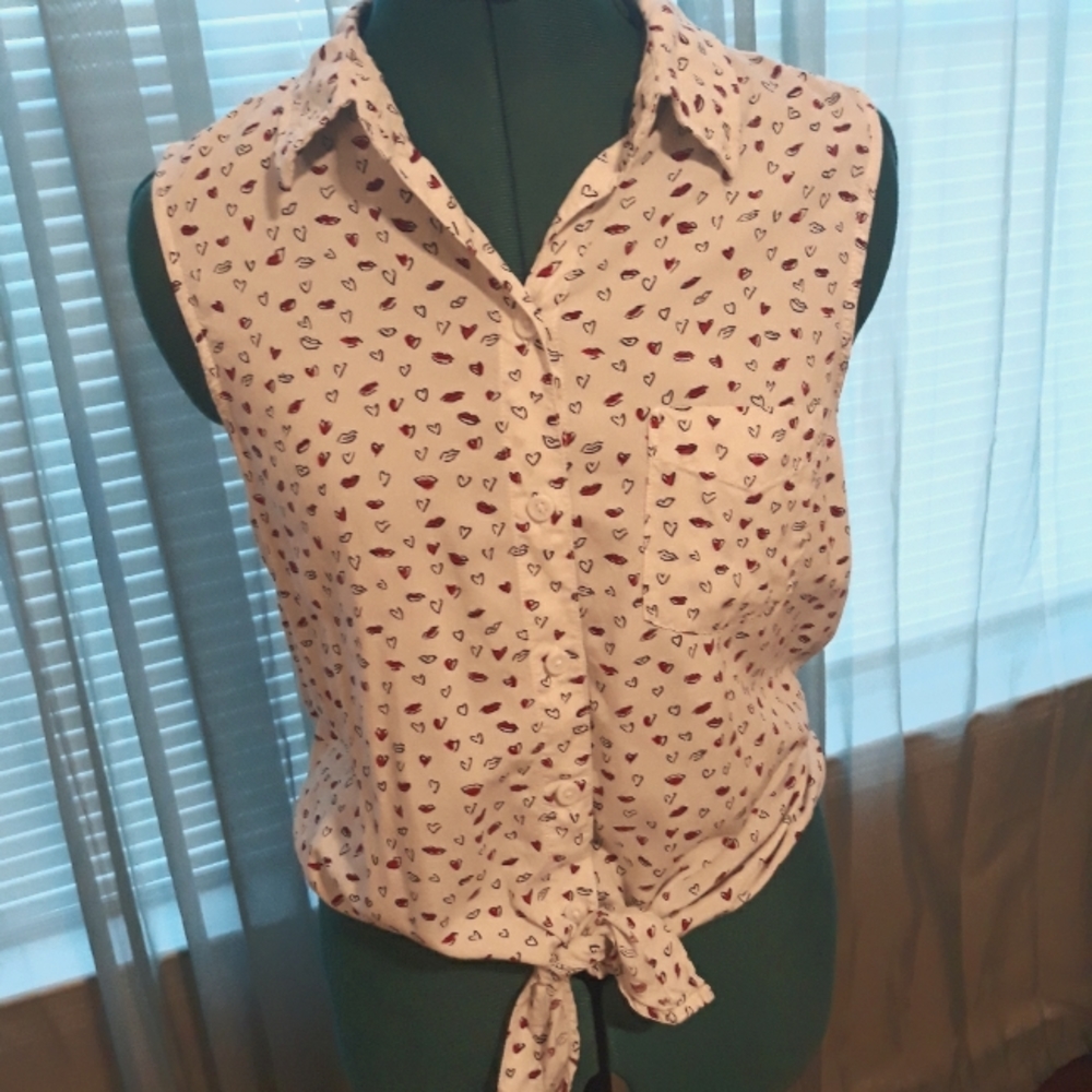 **3 FOR $10** Button Up Cream Blouse